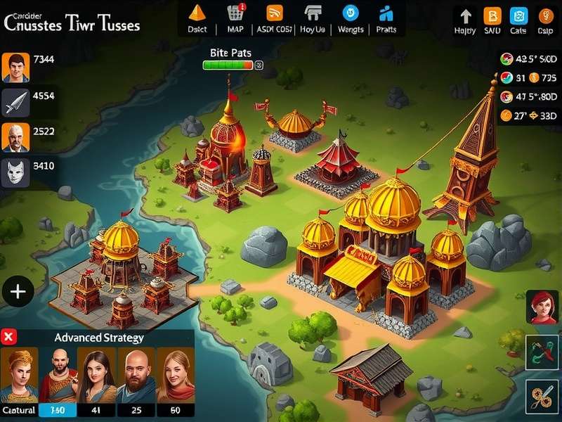 Coriander Conquerors Tussle gameplay screenshot showing strategic map and resource management