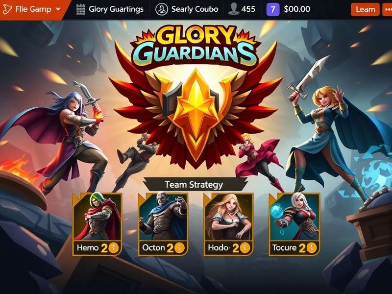 Glory Guardians gameplay screenshot showing hero combat