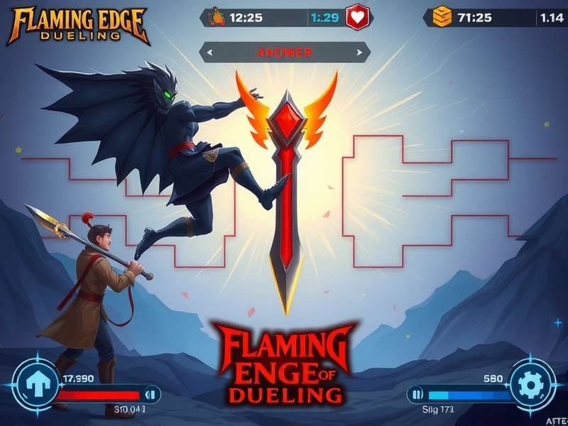 Flaming Edge Dueling tournament mode interface showing bracket competition