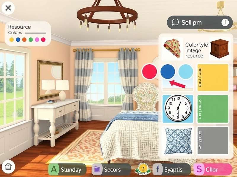Dreamy Cottage Styling gameplay screenshot showing a beautifully decorated cottage interior