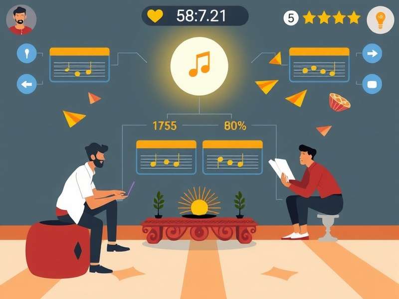 Swara Sprint gameplay screenshot showing musical notes interface