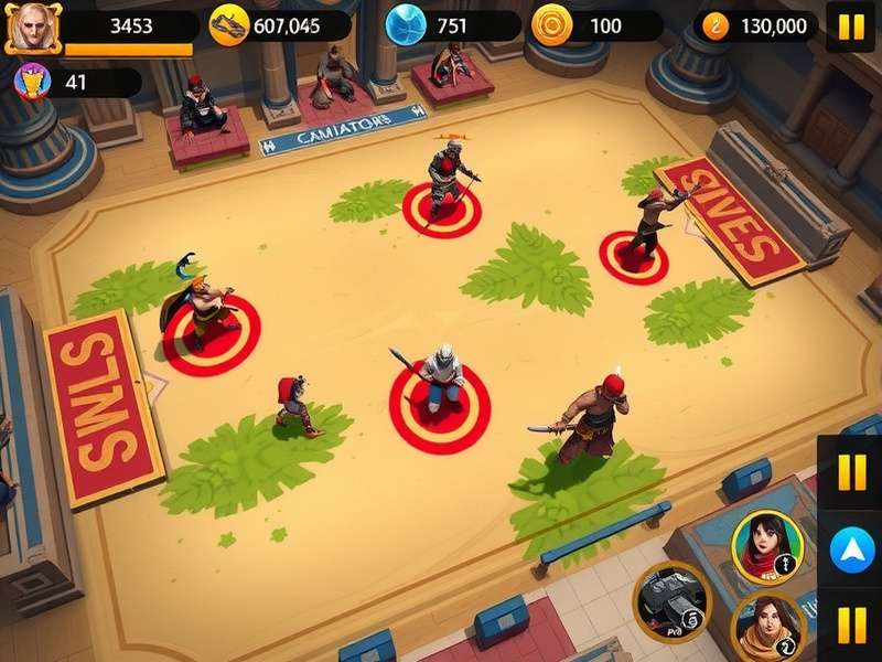 Supreme Gladiators battle arena showing combat action