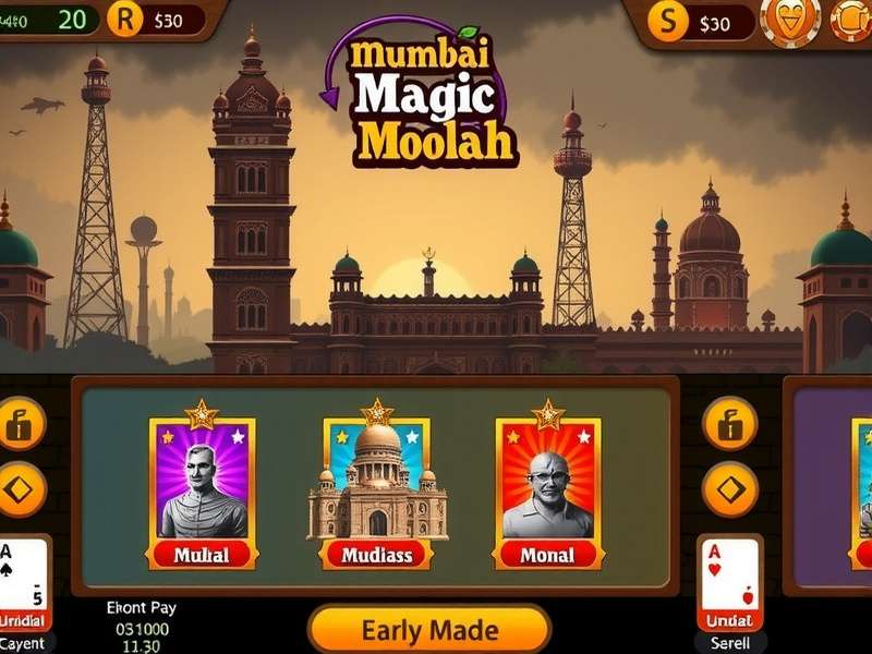 Screenshot showing Mumbai Magic Moolah gameplay interface