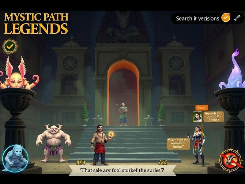 Mystic Path Legends cinematic story moment showing character decision