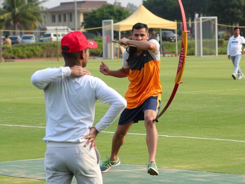 Archery Cricket Wizard India equipment and playing field