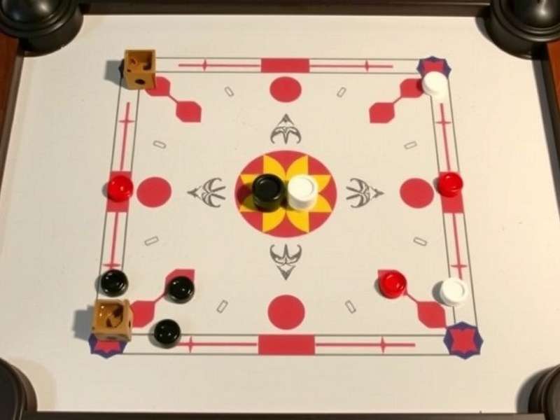 Carrom Elite Hero board setup with pieces