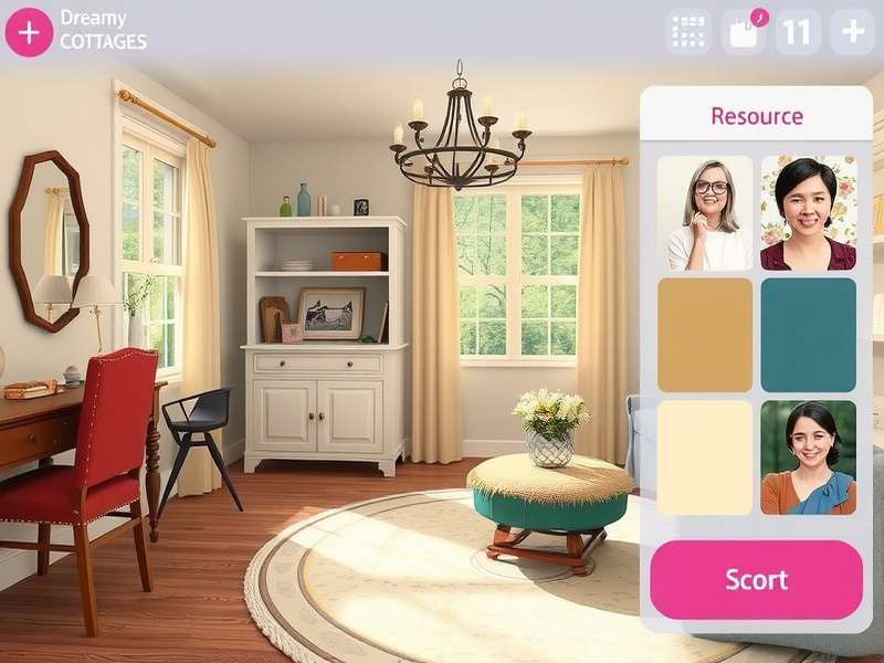 Dreamy Cottage Styling resource management interface
