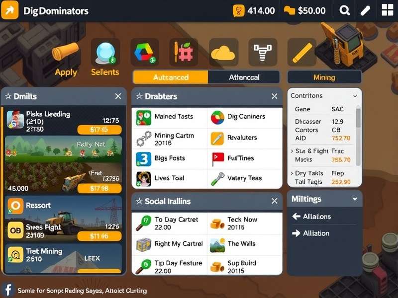 Dig Dominators alliance and social features