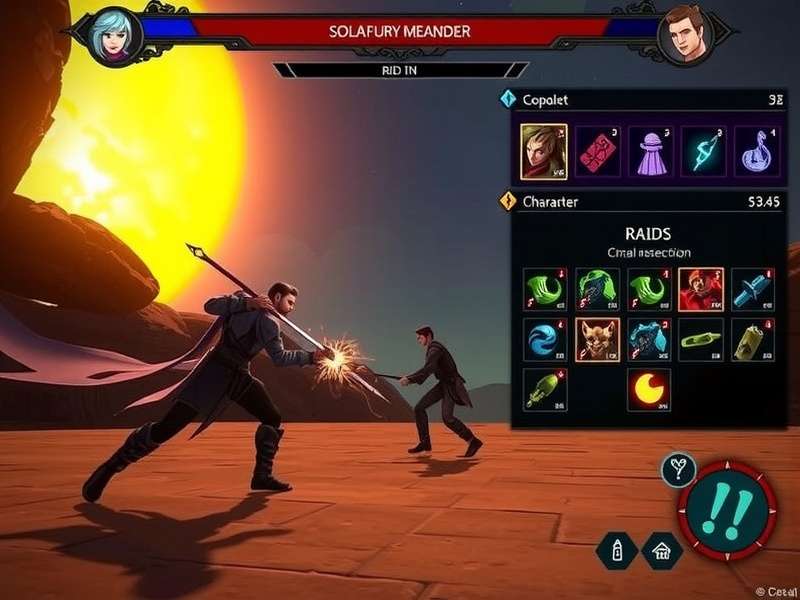 Solar Fury Meander character progression interface