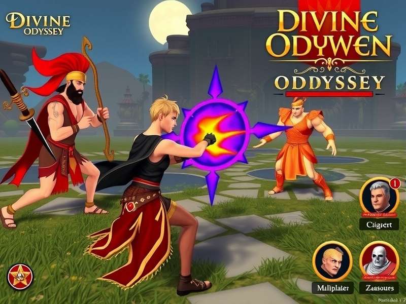 Divine Crown Odyssey gameplay screenshot showing character combat