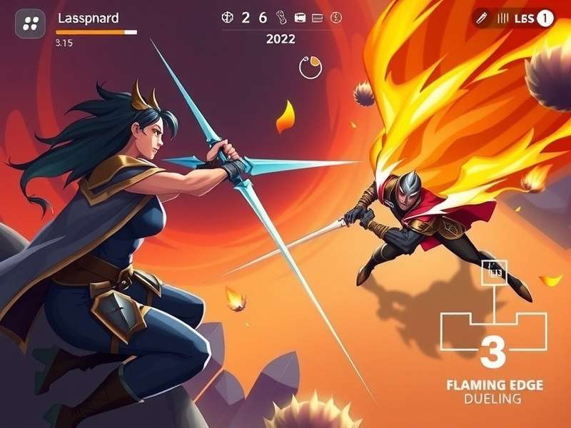 Flaming Edge Dueling development team working on game design
