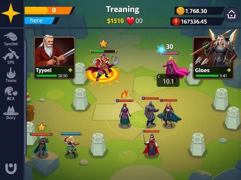 Kochi Royals Mythic Heroes gameplay screenshot showing character selection and battle interface