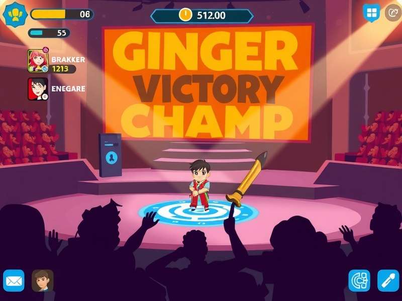 Ginger Victory Champ gameplay screenshot showing character selection