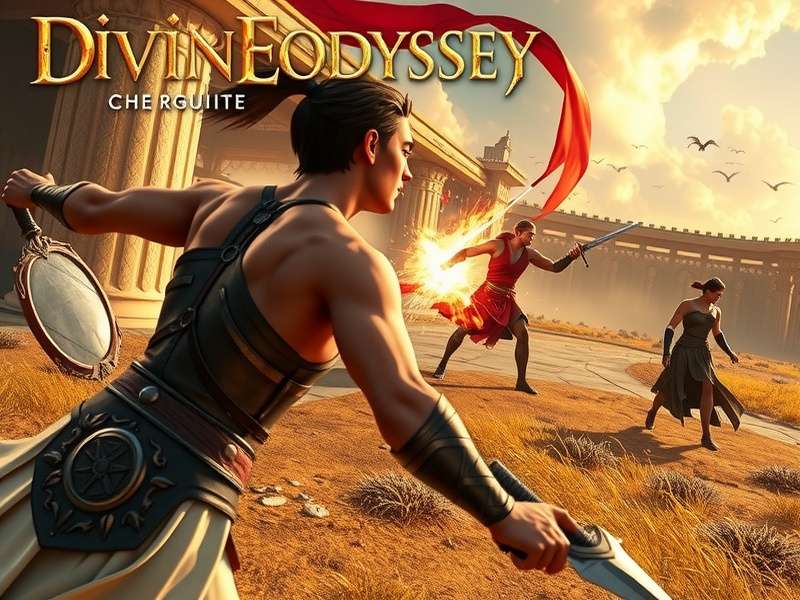 Divine Crown Odyssey story scene showing mythological characters