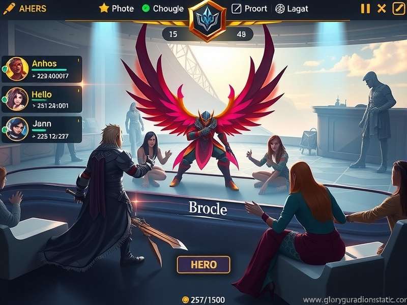 Glory Guardians hero selection screen