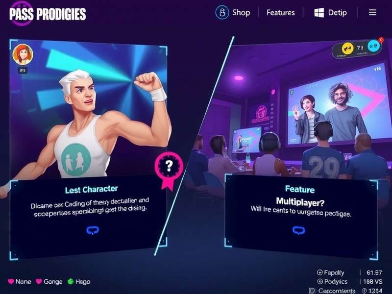 Pass Prodigies feature showcase including multiplayer mode and customization options