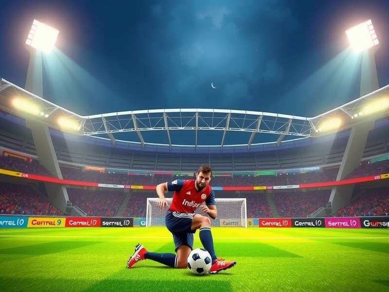 Bharat Football Greats gameplay screenshot showing Indian stadium