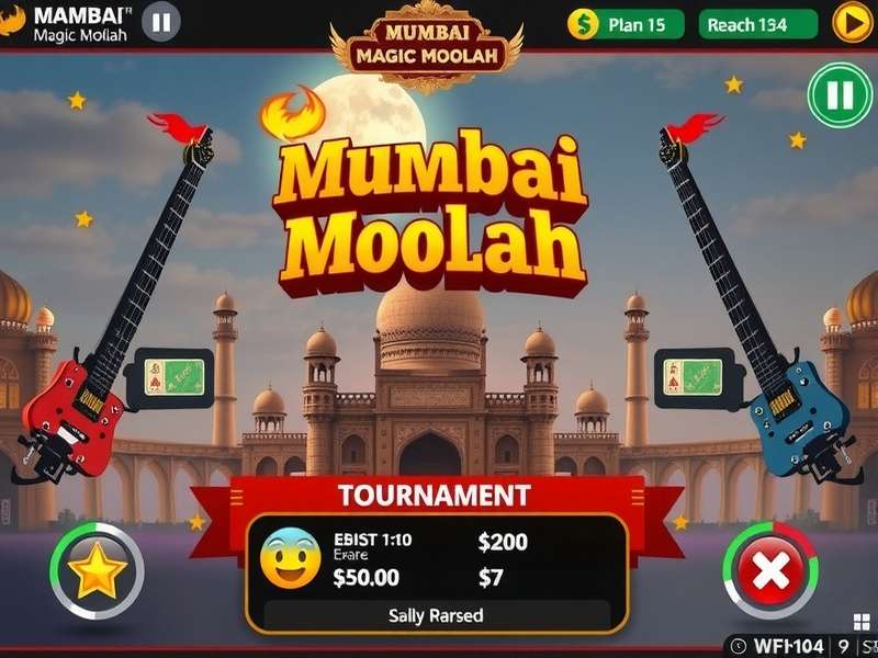 Early concept art for Mumbai Magic Moolah showing Mumbai landmarks