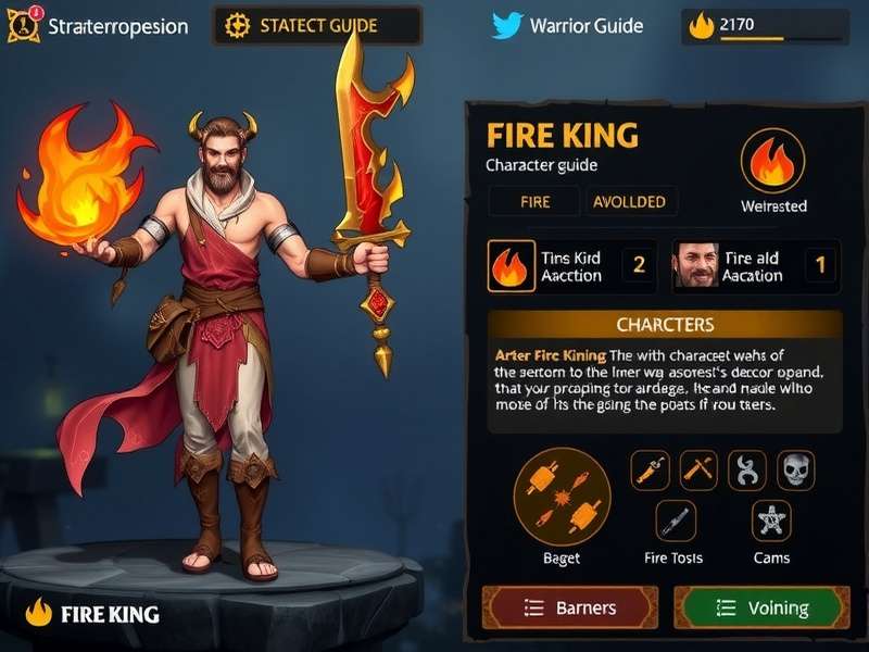 Warrior Fire King strategy guide infographic