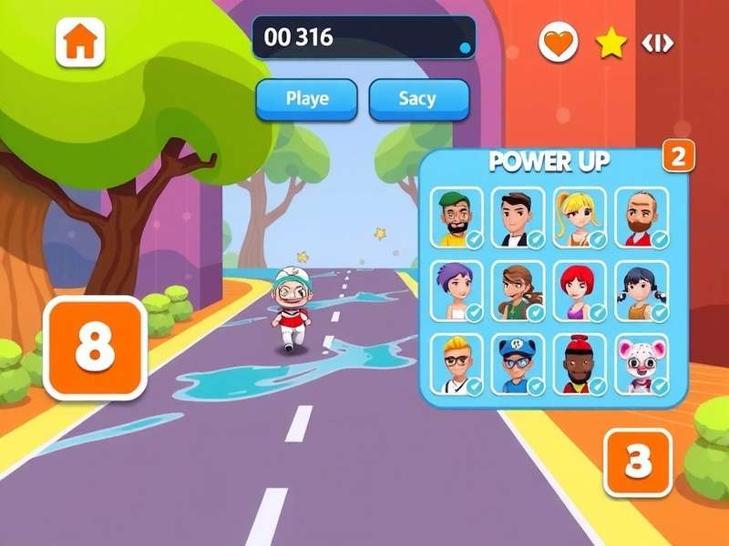 Splash Run Ace power-up collection and usage interface