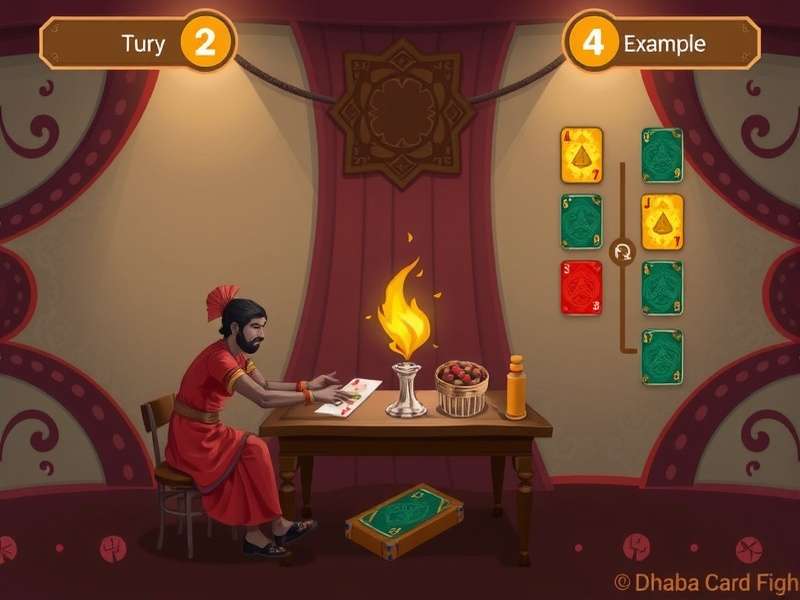 Dhaba Card Fight gameplay illustration