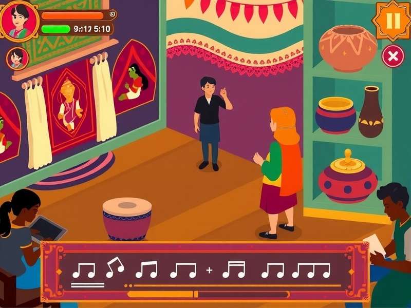 Development team working on Nataraja S Rhythmic Quest