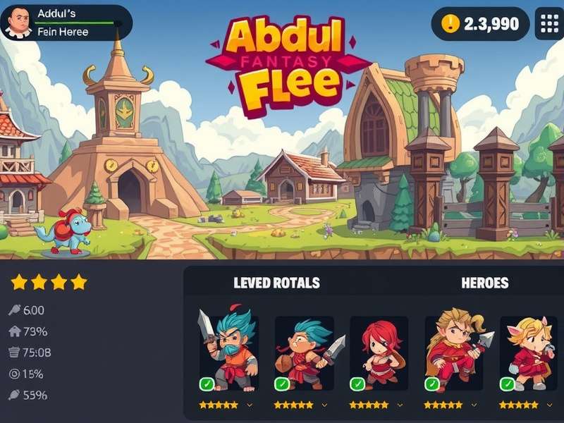 Different environments in Abdul S Fantasy Flee game