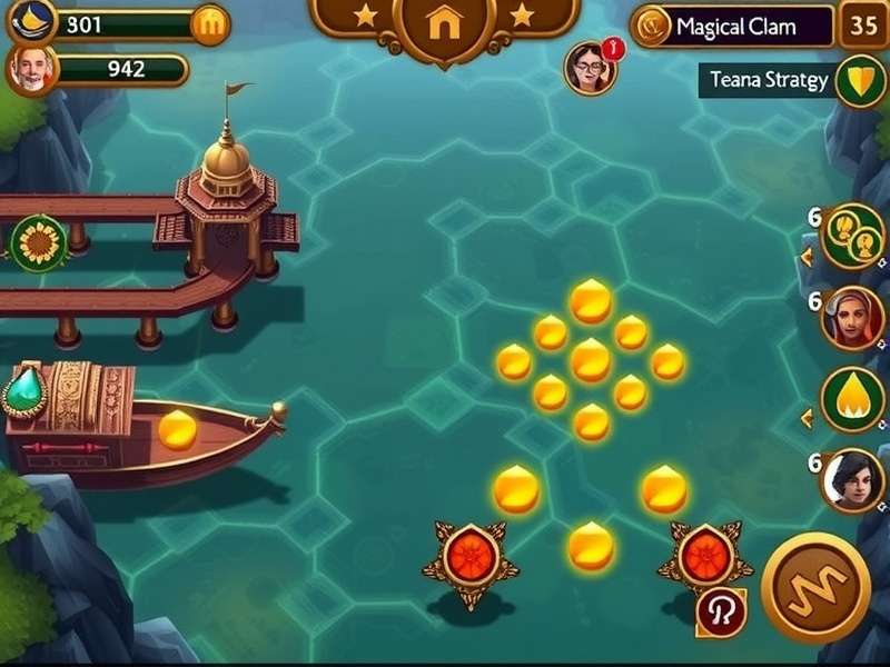 Advanced strategy visualization for Ganges Magic Clam showing team compositions