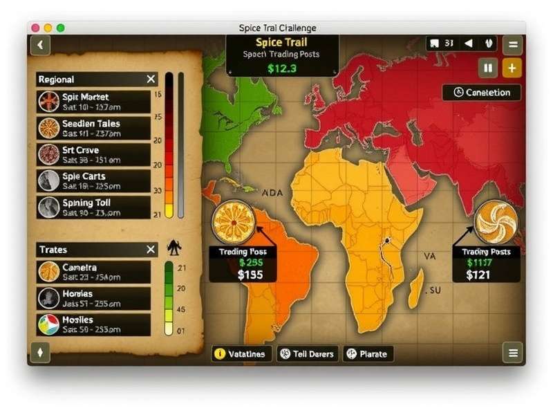 Advanced trading strategies visualization in Spice Trail Challenge