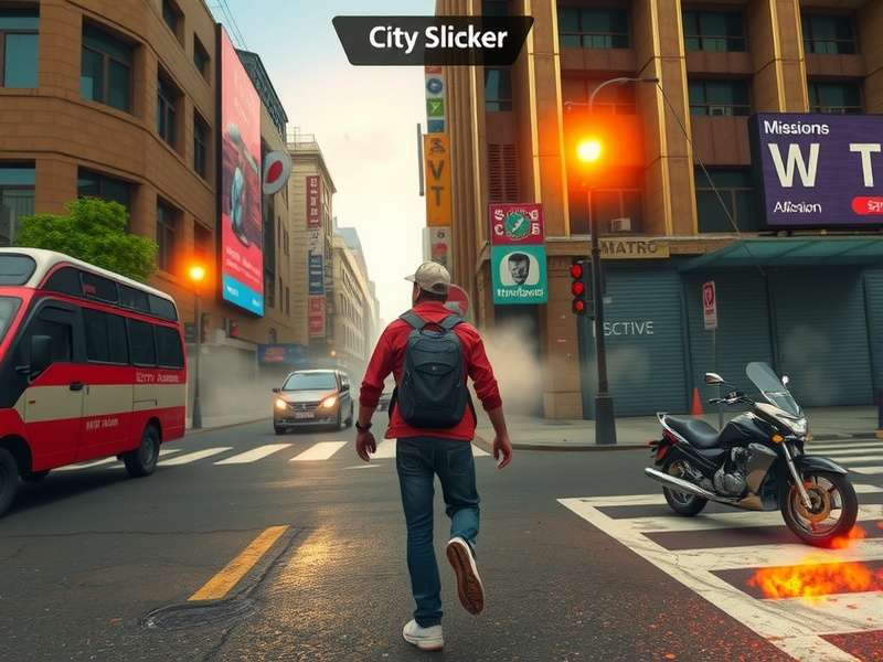 City Slicker Mumbai character interaction and mission selection screen
