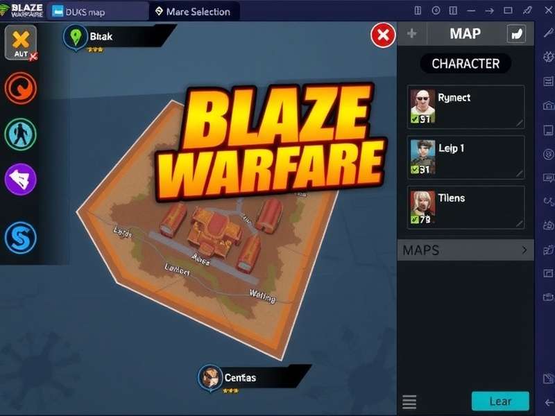 Blaze Warfare Character Selection Screen
