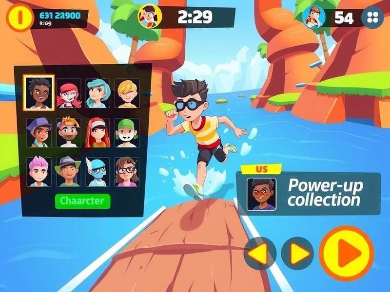 Splash Run Ace gameplay screenshot showing character running through colorful environment