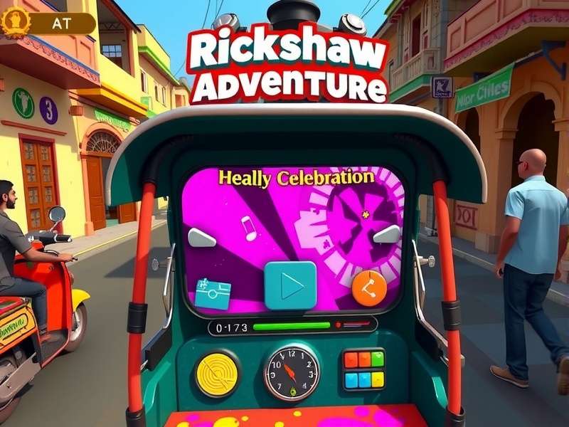 Rickshaw Adventure Master gameplay screenshot showing vibrant Indian streets