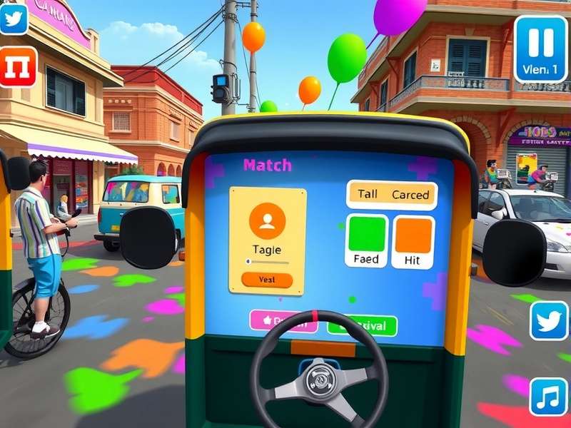 Rickshaw customization screen in Rickshaw Adventure Master