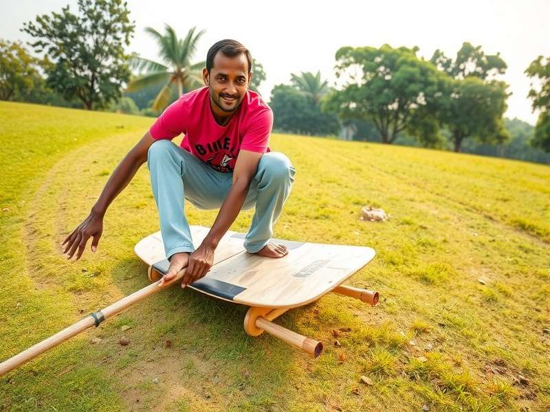 Panchgani Slope Surfer in action on grassy slopes