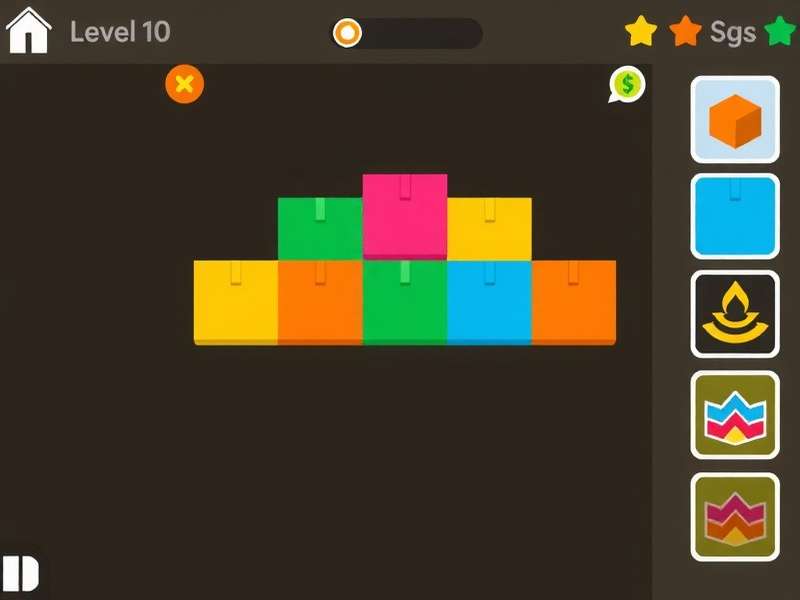 Swift Box Destructor gameplay screenshot showing colorful boxes