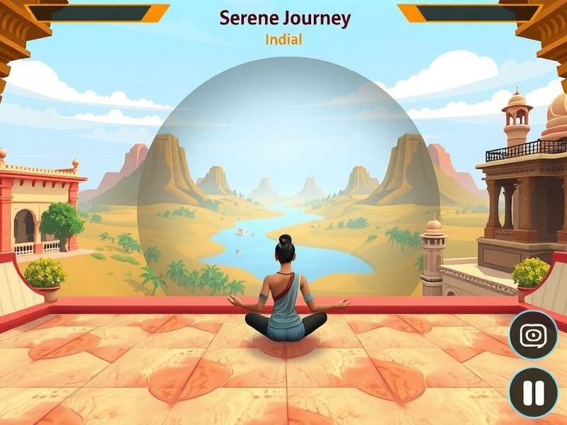 Serene Journey cultural elements showcasing Indian architecture