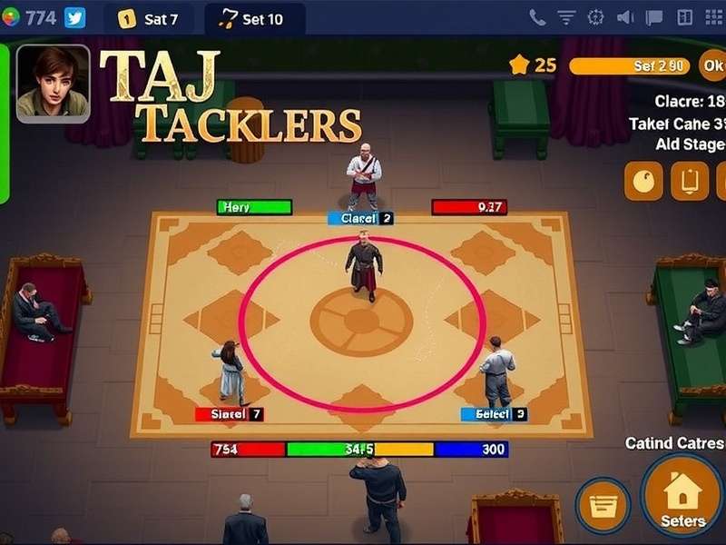 Taj Tacklers gameplay screenshot showing strategic elements