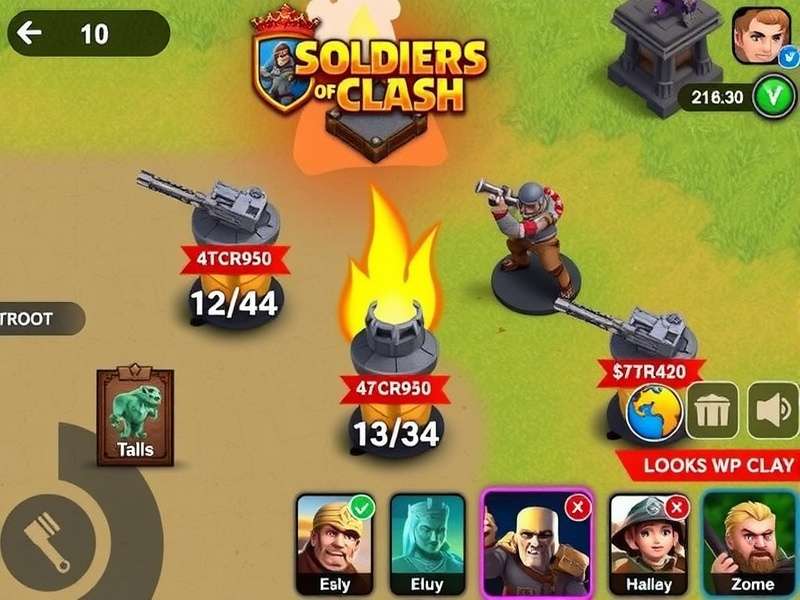 Soldiers Of Clash India gameplay screenshot showing battle scene