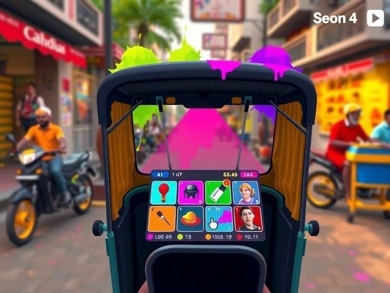 Rickshaw Adventure Master festival event showcasing Holi celebrations