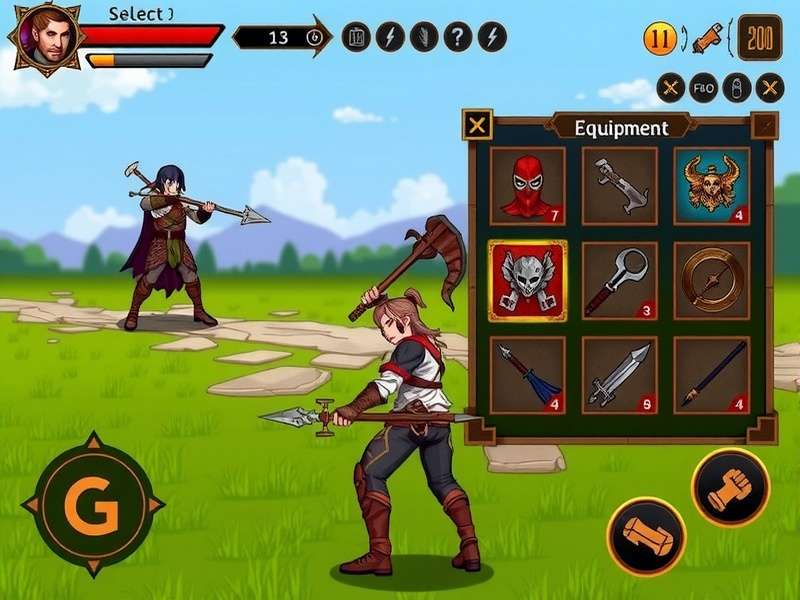 Spear Warrior equipment upgrade interface