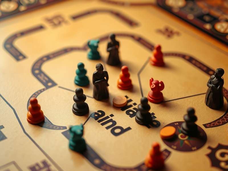 Close-up of Andhra Abode Refinement game pieces