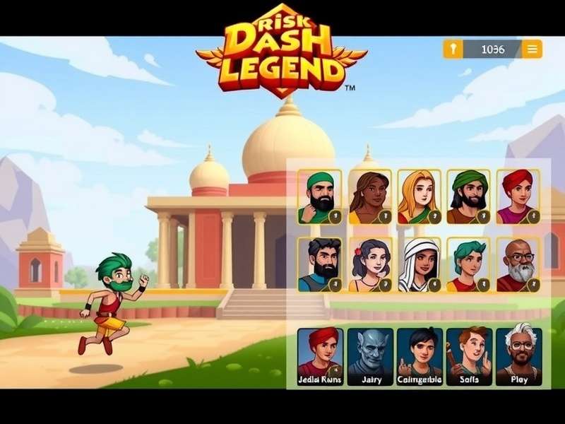 Brisk Dash Legend character selection screen showing diverse Indian characters