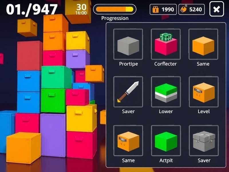 Swift Box Destructor feature overview showing different game elements