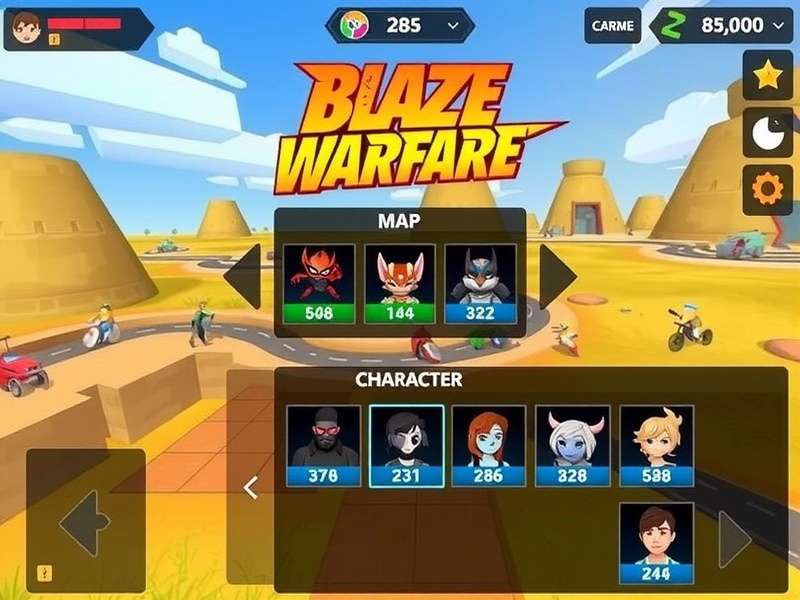 Blaze Warfare Map and Game Interface