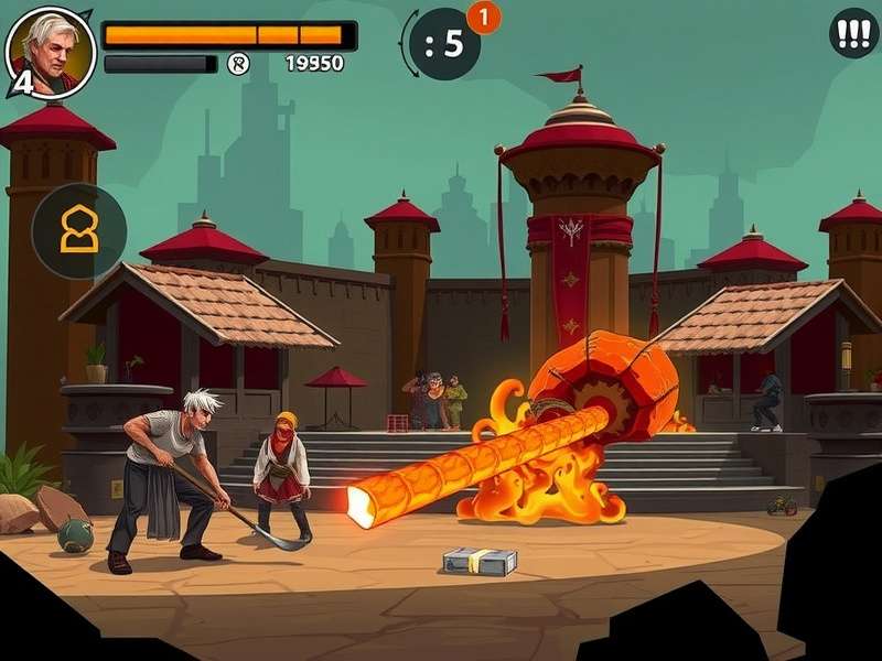 Raja S Rampage gameplay screenshot showing combat mechanics