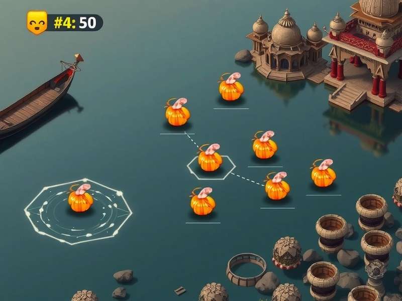 Cultural elements in Ganges Magic Clam showcasing Indian architecture and symbolism