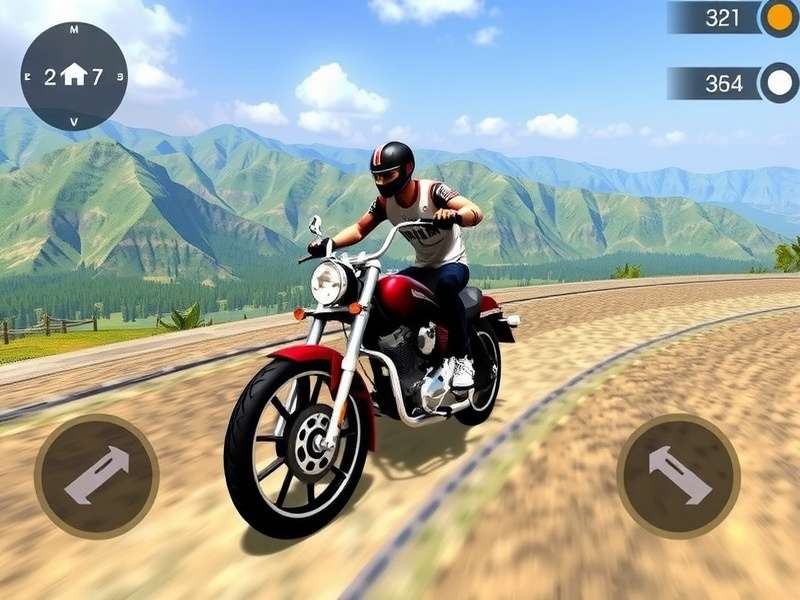 Bharat Biker Champion gameplay showing Indian landscape