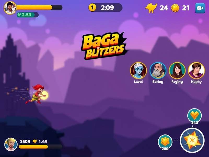 Baga Blitzers gameplay screenshot showing vibrant interface