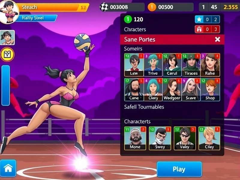 Vibrant Volley Crusader different game modes interface